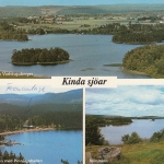 Kinda sjöar, Mehrbildkarte glum 1990? E3972