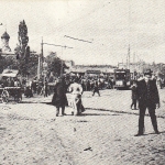 Ukrainisches Straßenbild, Kyrillische Beschreibung ngl E3984