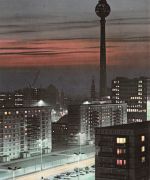 Berlin Blick zum Fernsehturm bei Nacht ngl 171.985