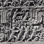 Kambodscha, Angkor Wat, Le Bayon, Bataille entre Chams & Khmers ngl E4902
