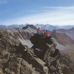Rothorngipfel mit Ausblick auf Lenzerhorn, Berninagruppe, Piz Palü ngl E4974