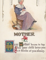 Muttertag-Wünsche: Dear Mother ... Prägedruck ngl E5345