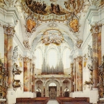 Ottobeuren, Basilika der Benediiktinerabtei. Blick zumr Orgelempore ngl E5385