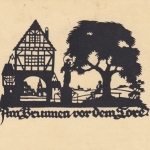 A.M.SCHWINDT, Scherenschnitte Am Brunnen vor dem Tore gl1935 E5611