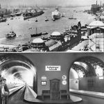Hamburg Hafen und Elbtunnel Mehrbildkarte ngl 174.953