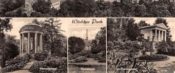 Wörlitzer Park bei Dessau, Mehrbildkarte gl1961 77.157
