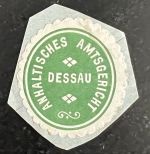 Dessau Vignette Amtsgericht auf Briefstück ngl 177.195
