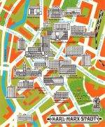 Karl-Marx-Stadt Stadtplankarte ngl 181.162