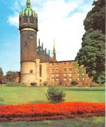 Wittenberg Am Schloß mit Schloßkirche ngl 182.043
