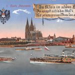 Köln Panorama mit Dom und Gedicht feldpgl1915 182.521