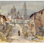 Rudolstadt Aquarell von Soldat Otto Westphal ngl 184.644