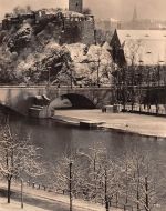 Halle (Saale) - Burg Giebichenstein im Winter gl 186.725