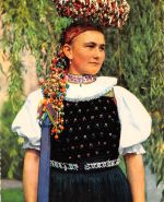 Trachten Schwarzwald Gutacherin im Brautschmuck ngl 186.802