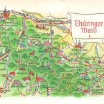 Thüringer Wald I Landkarten-AK gl 186.817