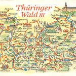 Thüringer Wald III Landkarten-AK gl1976 186.819