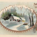 Glückwunsch Fröhliche Weihnachten, Prägekarte ngl 186.854