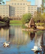 Leipzig Blick vom Schwanenteich zur Oper gl1990 186.958