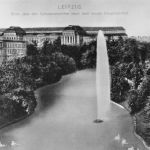Leipzig Blick über den Schwanenweiher zum Hauptbahnhof ngl 187.102