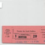 Cottbus Theater der Stadt Cottbus 2 Eintrittskarten 1993 ngl 187.614