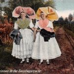 Leipe (Spreewald) Spreewälderinnen in Sonntagstracht gl 187.755