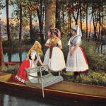Leipe (Spreewald) Spreewälderinnen in Tracht gl1928 187.756