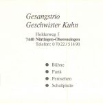 Autogrammkarte Geschwister Kuhn ohne Unterschrift ngl 188.072