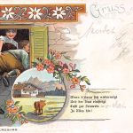 Humor "Wenn d´ Sunn sich…" Litho Bayern gl1899 188.107