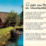 Liedkarte "Es steht eine Mühle im Schwarzwäldertal" ngl 188.116