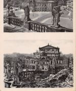 Dresden Opernhaus vor und nach der Zerstörung ngl 189.606