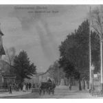 Oschersleben (Bode) vom Bahnhof zur Stadt, Foto von alter AK ngl 190.109