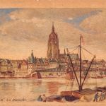 Frankfurt/Main Am Mainufer Künstlerkarte sign. ngl 190.166