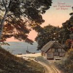 Sassnitz auf Rügen Strand mit Fischerhaus ngl 190.515