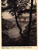 Sächs. Schweiz Durchblick auf Rathen feldpgl1941 191.056