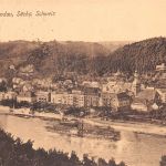 Bad Schandau a. Elbe Panorama gl1928 191.221