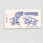 Großwelka Sauriergarten Eintrittskarte Rückseitig mit Werbung ngl 192.234