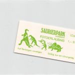 Großwelka Sauriergarten Eintrittskarte Rückseitig mit Werbung ngl 192.235