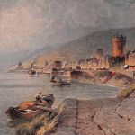 Rüdesheim a. Rhein Panorama Künstlerkarte gl1920 193.759