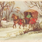 Bonne Année mit Pferdekutsche glum 1910? E6176