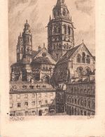 Mainz Dom Künstler-AK ngl 195.164