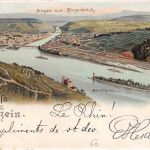 Bingen und Bingerbrück Litho Panorama gl1901 195.335