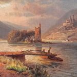 Bingen am Rhein Mäuseturm Ruine Ehrenfels Künstlerkarte ngl 195.400