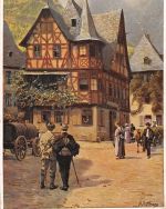 Bacharach am Rhein Altes Haus Künstlerkarte sign. gl1936 195.439