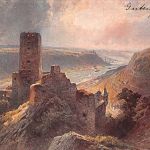 Oberwesel am Rhein Burg Gutenfels Künstlerkarte ngl 195.494