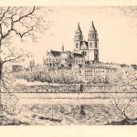 Magdeburg Dom Teilansicht Künstlerkarte ngl 196.126
