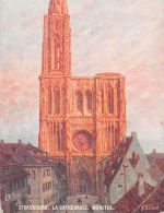 Elsass Strasbourg La Cathedral Künstlerkarte ngl 196.420