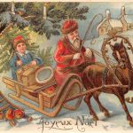 Weihnachtsmann Joyeux Noel Prägekarte gl1905 196.554
