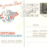 Reklame "Leuchtturm" Briefmarkenalben Paul Koch GmbH Hamburg gl1959 196.567