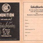 Reklame RWS Munition Schießkarte ngl 196.579