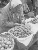 Sinti/Roma Frau am Markt Fotokarte ngl 196.588