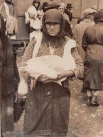 Sinti/Roma Frau am Markt Fotokarte ngl 196.589